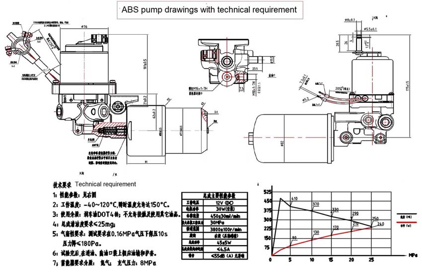 ABS Pump technical drawings