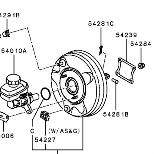 Vaccuum brake booster 4630A507 for Mitsubishi L200